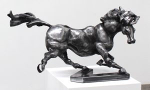 vaclav-rubeska-hammered-iron-sculpture-of-a-horse-knupp-gallery-los-angeles