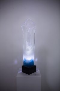 blanka-adensam-japan-melted-glass-studio-sculpture-on-a-stone-base-knupp-gallery-la-gallery-of-contemporary-fine-art-glass